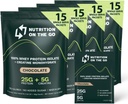 Ernæring på Go Whey Protein Isolere pakker med kreatin – 25g protein + 5g kreatin – enkeltserve reiseprotein pulver – sjokolade (60-Pack)
