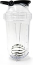 Blender Shakerflaske, 500ml/16oz, Oppvaskmaskin Safe, Shatterproof, Bærbar pre trening Whey Protein Drink Cup, Blander Cocktails Shakes, gaver til menn kvinner, hvit elefant gaver til voksne