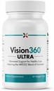 Stopp aldring nå - Visjon360 Ultra Areds2 - Visjon og øye helse - Eases Eye Strain og tretthet - Vitamin C, vitamin E, vitamin D3, vitamin B2 og B12, sink, kobber, Astaxanthin, Lutein - 60 Vcaps