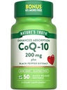 Naturens Sannhet CoQ10 200mg Softgels | 50 greve | Forbedret Absorpsjon Supplement | Plus Black Pepper Extract | Ikke-GMO, Glutenfri