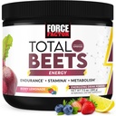 FORCE FACTOR Totalbets Beets Root Powder med energi, NO3-T® Nitrater for å støtte sirkulasjon, blodtrykk, blodflow og Stamina - Plus Green Tea Extract. Et supermattilskudd, 30 serveringer