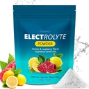 Hydration Electrolyte pulver, keto og ingen sukker - høy kalium (1000 mg) med sitron bringebær flavored - null kalorie sukkerfri elektrolyte pulver, ikke-GMO 32 serveringer