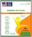 Live To Shine B12 Energy Plus Topical Patch - Energi og fokus Støtte for kvinner og menn - 30 dagers forsyning - USA laget
