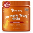 Zesty Paws Cranberry Supplement for hunder - Blader Control for hunder - Urinal Tract Support - Cranberry Chews med D-Mannose, vitamin B6 & L-Arginin - Immun & Gut Support - Bacon - 90 greve