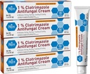 Med PRIDE Clotrimazol Antifungal krem 1 prosent behandler Atletes fot Jock Itch Ringorm lindrer kløende brennende hudpleie behandling for baby 4 pakke