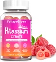 Kalium Supplement Gummies 1000mg - Kalium Supplement for benkramper, muskel og hjerte helse - 1 måned Supplement (60 greve)