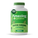 Amazing Grass Greens Blande Superfood Capsules: Super Greens med organisk Spirulina, Klorella, Beet Root Powder, Digestive Enzymes & Probiotika, 150 Kapsler (Packing May Vary)