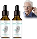 Tinnitus Relief for ringing øre, Zencortex Cortex øredråper, Zencortex for tinnitus, hjelper med Eardrum helse, fremmer revisjonsklarhet, flaske i 30 dager (2 pakke)