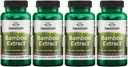 Swanson Bamboo ekstrakt - naturlig hår, hud og negler Supplement - 70% Silica innhold som støtter kollagenformasjon og beinvekst - (60 Veggie Capsules, 300mg Hver) 4 Pack