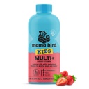 Best Nest wellness Kids flytende multivitamin: metylerte vitaminer, hele mat, vegansk, B12, Glutenfri, ikke-GMO Metylfolat daglig flytende vitaminer for barn med immun støtte - Strawberry Flavor, 16oz