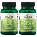 Swanson Dr. Stephen Langers Formula - Naturlig probiotisk w/Prebiotic FOS - 16-Strain Supplement som fremmer digestiv støtte m/ 3,2 milliarder CFU per kapsel - (60 Veggie Kapsler) 2 Pakke