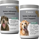 NaturVet Senior Advanced Incontinence Dog Supplement - Hjelper støttehundens Blader Control Normal urinasjon - 60 Ct. Myke Chews - Senior Advanced 5-i-1 Support Dog Supplement - 60 Soft Chews