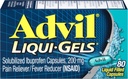 Advil Pain Reliever / Fever Reduser, 200 mg Solubilisert Ibuprofen (80-fylke Liqui-Gel kapsler, pakke med 2)
