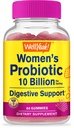 WellYeah Probiotika for kvinner Gummies - 10 milliarder CFU - for digestiv støtte, Gut helse, og feminine helse støtte - Naturlig Sourced Flavors - Vegan, forsinket release Womens Probiotic - 60 Gummies