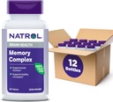 Narl minnekompleks med Ginkgo Biloba 120 mg og B vitaminer, kosttilskudd for hjerne helse og minne støtte, 60 tabletter, 30 dagers forsyning (pakke med 12)
