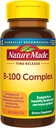 Nature Made Time Release Vitamin B-100 høy styrke B-kompleks, kosttilskudd for nervesystemet funksjonsstøtte, 60 time release tabletter, 60 dagers forsyning