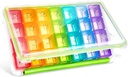 Fullicon ukentlig Pille Organizer 4 ganger om dagen, Pilleboks 7 dag for reise, Moisture-Proof Daily Pille boks Organizer, Stor pille saken for medisin, vitamin, fiskeolje og kosttilskudd (clear and Green)