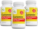 Terry Curamin Extra Styrke - Curcumin & Boswellia for sunn sirkulasjonsstøtte - Turmerisk Supplement til støtte ledd, muskel helse og endorfin produksjon - 120 tabletter (pakke av 3)