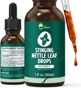 Sting Nettle Tinktur, Organisk Nettle Leaf Ekstrakt Væske, 98% Absorpsjon, Vegansk, Ikke-GMO, Glutenfri, Alkohol Free- 1 Fl Oz