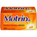 Motrin Ib Ibuprofen Tabletter Smerte Feber Reliever: 300 Coated Caplets