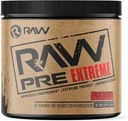 RAW Preworkout Ekstremt | Høy stimulant preworkout pulverdrikk, ekstrem energi, fokus og utholdenhet Booster | Eksplosiv styrke og pumpe under trening for Max gevinster | Frukt Burst (30 serveringer)