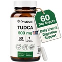 PRISTINE'S Tudca 500MG Liver Støtte & renset Bile Salts Supplement Kapsler - 60 dagers forsyning - Gallbladder Liver Organ & Digestion Detox og Cleanse Support Supplement - Glutenfri ikke GMO