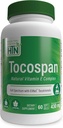 Helse Thru Nutrition Tokospan Full Spectrum Vitamin-E 430 mg med EVNol Tocotrienols | Alle 8 naturlige vitamin E kilder | klinisk studert | Cardiovaskulær og antioksidant støtte (pakke på 60)