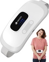 CooCoCo Bærbar oppvarming Pad for periode kramper, Cordless Waist Belt for Menstruell Cramp Relief, Fast varmepad med 4 varmenivå og 4 vibrasjonsmoduser, gaver for kvinner jente, hvit