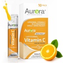Aurora Nutrascience Mega-Pack Liposomal Vitamin C, Immunstøtte, 3000 mg Per Serving, Vegan, Glutenfri, Ikke-GMO, 10 Single Servere Packets, Orange