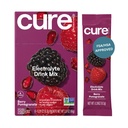 Cure Hydration | Plantebasert Elektrolyt drikk blanding | Ingen tilsatt sukker | Dehydrering relief pulver laget med kokosvann | Ikke-GMO | Vegan | Box av 8 pakker - Berry Pomegranat