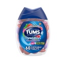 TUMS Chewy Bites Antacid Tabletter for Chewable Heartburn Relief og sur indigesjon Relief, Assorterte bær - 60 Count