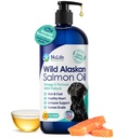 Pure Wild Alaskan Salmon Oil for hunder, Omega 3 Formula, Hundefisk olje væske, hud og Coat Supplement for shedding, tørr kløende hud og allergier, EPA + DHA fettsyrer, 32 oz pumpe flaske