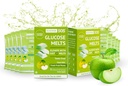Glucose SOS smelter laget med Dextrose pulver naturlig frukt ren sukker, glucose tabber, idrettssupplement, hurtigvirkende tabletter med 10 individuelle 15g serveringer av grønt Apple