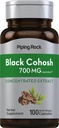 Piping Rock Svart Cohosh Root ekstrakt | 700 mg | 100 kapsler | Konsentrert | Ikke-GMO, Glutenfri Supplement