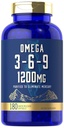 Carlyle Omega 3 6 9 Supplement | 1200 mg | 180 Softgel kapsler | Triple Omega Complex | Fisk, Flaksfrø og boreoljer med EPA & DHA | Ikke-GMO & Glutenfri