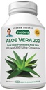 ANDREW LESSMAN Aloe Vera 200-180 Kapsler - gir 200:1 Ultra-Konsentrate av Aloe Vera, beroligende støtte for magen og digestive system, ingen tilsetningsmidler, små lett å svelge kapsler