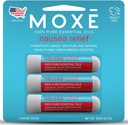 MOXE Symfoni Nasal Inhaler Sticks, Alle naturlige essensielle oljeblanding, Ginger, Cardamom, Peppermynte, Søt oransje, Upset Mage, hodepine, lett å bruke bærbar aromaterapi, laget i USA, 3 pakke