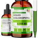 Klorofyll flytende dråper (1500 MG) - Immunstøtte Supplement for energi, fokus og velvære Økt, Detox Cleanse, Hud Helse og Gut Helse - Ikke-GMO & Vegan (4oz)