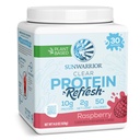 Sunwarrior Clear Protein pulver Plant-basert vannblanding, vegansk og forfriskende protein og hydrasjon supplement 10g Per servering bringebær flavored 420g tub 30 serveringer