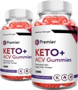 Premier Keto Gummies - Premier Keto + ACV Gummies (2 Pakke, 120 Gummies)