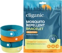 Cliganic Mosquito Repellent Microfiber armbånd (10 greve) - for voksne og barn, DEET gratis Wristbands