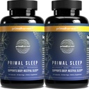 Primal Harvest 2 pakke, Primal søvn, 120 kapsler med Valerian Root, L-Tryptophan, GABA, Kamille og Melatonin 3mg