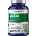 NusaPure Sea Kelp Naturlig Iodine 325mcg 10:1 Ekstrakt, 65 mg Ekvivalent med 650 mg Kapsel 200 greve (Non-GMO, Vegan)