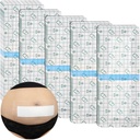 C-del Vanntett buksnitt Bandages Post Hysterektomi Tummy Tuck Dusj Beskytter Scar Deksel med beskyttende pad lapper Island Dressing Tapes store sår omsorg forsyninger 4x10 Pack 25