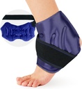 Ankle Ice Pack Wrap for svelging, Ispakke for ankelskader Reusable, Cold Compress Therapy for føtter Smertelindring, Ankle Ice Wrap for Sprains, Akilles, Tendonitis, Plantar Facilitis Blå