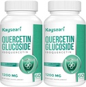 Quercetin Glucoside 1200mg Kosttilskudd - Isoquercetin med 6X Biotilgjengelighet,120 Veggie Capsules,Contain Black Pepper & Rutin for Max Absorpsjon