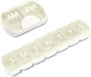 2 pakke (vekkende & daglig), 2 ganger om dagen (AM/PM) + 7-dagers pilleorganisator, Vitaminplanlegger, stor kapasitet piller boks sett, reise piller tilfelle for medisinering/vitaminer/fish oljer/Supplements, hvit