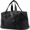 BAGSMART Gym veske for kvinner, bære på Weeker Overnattingsveske, reise Duffel poser med Trolley Erme, personlig element reise veske tote veske trening dansveske (svart, medium)