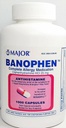 Major Banohpen - komplett allergi medisinering - Diphenhydramine HCI 25 Mg - Antihistamin - 1000 kapsler (1 pakke)