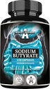Natriumbutyrat høy dose 570 mg (30% butyric syre), 120 Vegan kapsler, 4 måneders forsyning, natriumsupplement for å støtte intestinal barrier regenerasjon og Overal Gut helse - ved Apollos hegemoni